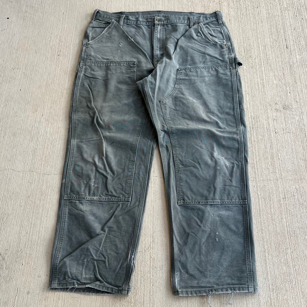 Carhartt B136 MOS faded green double knee work wear carpenter pants